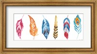 Framed Rainbow Feathers II
