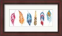 Framed Rainbow Feathers II