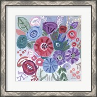 Framed 'Floral Jewels I' border=