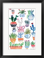 Funky Cacti I Framed Print