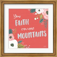 Framed Wildflower Daydreams V Move Mountains Red