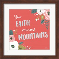 Framed Wildflower Daydreams V Move Mountains Red