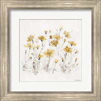 Framed Wildflowers III Yellow