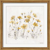 Framed Wildflowers III Yellow
