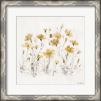 Framed 'Wildflowers III Yellow' border=