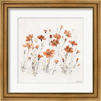 Framed Wildflowers III Orange