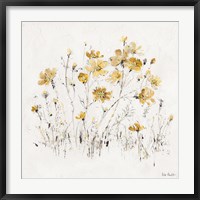 Framed Wildflowers II Yellow