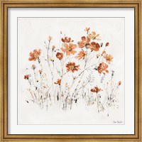 Framed Wildflowers II Orange