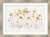Framed Wildflowers I Yellow