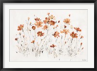 Framed Wildflowers I Orange