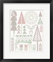 Framed Folk Lodge Deer I Hygge