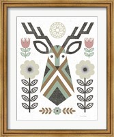 Framed Folk Lodge Deer II Hygge
