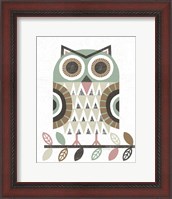 Framed Folk Lodge Owl v2 Hygge