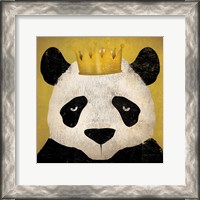 Framed 'Panda with Crown' border=