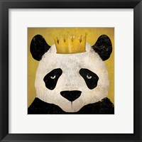 Framed 'Panda with Crown' border=