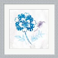 Framed Eastern Boho III Peacock Blue