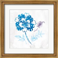 Framed Eastern Boho III Peacock Blue