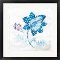 Eastern Boho I Peacock Blue Framed Print