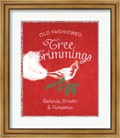 Framed Chalkboard Christmas Signs III on Red