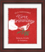 Framed Chalkboard Christmas Signs III on Red