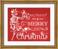 Framed Chalkboard Christmas Sayings V on red