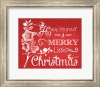 Framed Chalkboard Christmas Sayings V on red