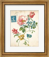 Framed Elegant Floral I Vintage v2