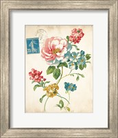 Framed Elegant Floral I Vintage v2