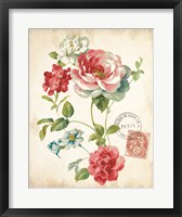 Framed Elegant Floral II Vintage v2