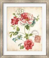 Framed Elegant Floral II Vintage v2