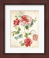 Framed Elegant Floral II Vintage v2