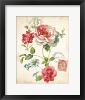 Elegant Floral II Vintage v2 Framed Print