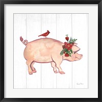 Framed Holiday Farm Animals I