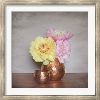 Framed Vintage Peony Dreams II