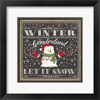 Framed Winter Wonderland III-Let It Snow