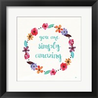 Simply Amazing I Blue Framed Print