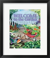 Framed Welcome Garden