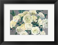 Framed Roses in Cobalt Vase Steel Gray Crop