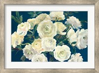 Framed Roses in Cobalt Vase Indigo Crop