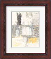 Framed Gray and Yellow Blocks II White