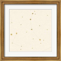 Framed Night Sky Cream and Gold Pattern 05A