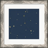 Framed Night Sky Navy and Gold Pattern 05A