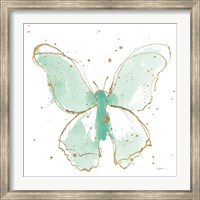 Framed Gilded Butterflies II Mint