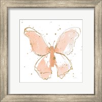Framed Gilded Butterflies II Blush