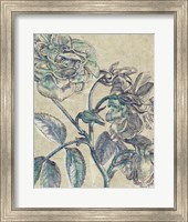 Framed Belle Fleur I Crop Linen