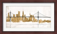 Framed Bridge and Skyline Gold
