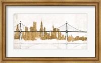 Framed Bridge and Skyline Gold