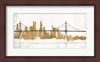 Framed Bridge and Skyline Gold