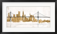 Framed Bridge and Skyline Gold