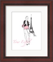 Framed French Chic I Pink on White